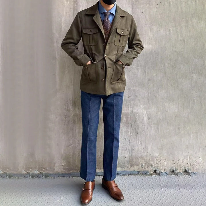 Ethan | Stylish Suede-Look Autumn Hunting Jacket 5