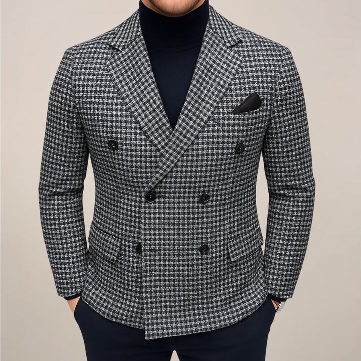Ethan | Stylish Tailored Checked Men's Blazer 1
