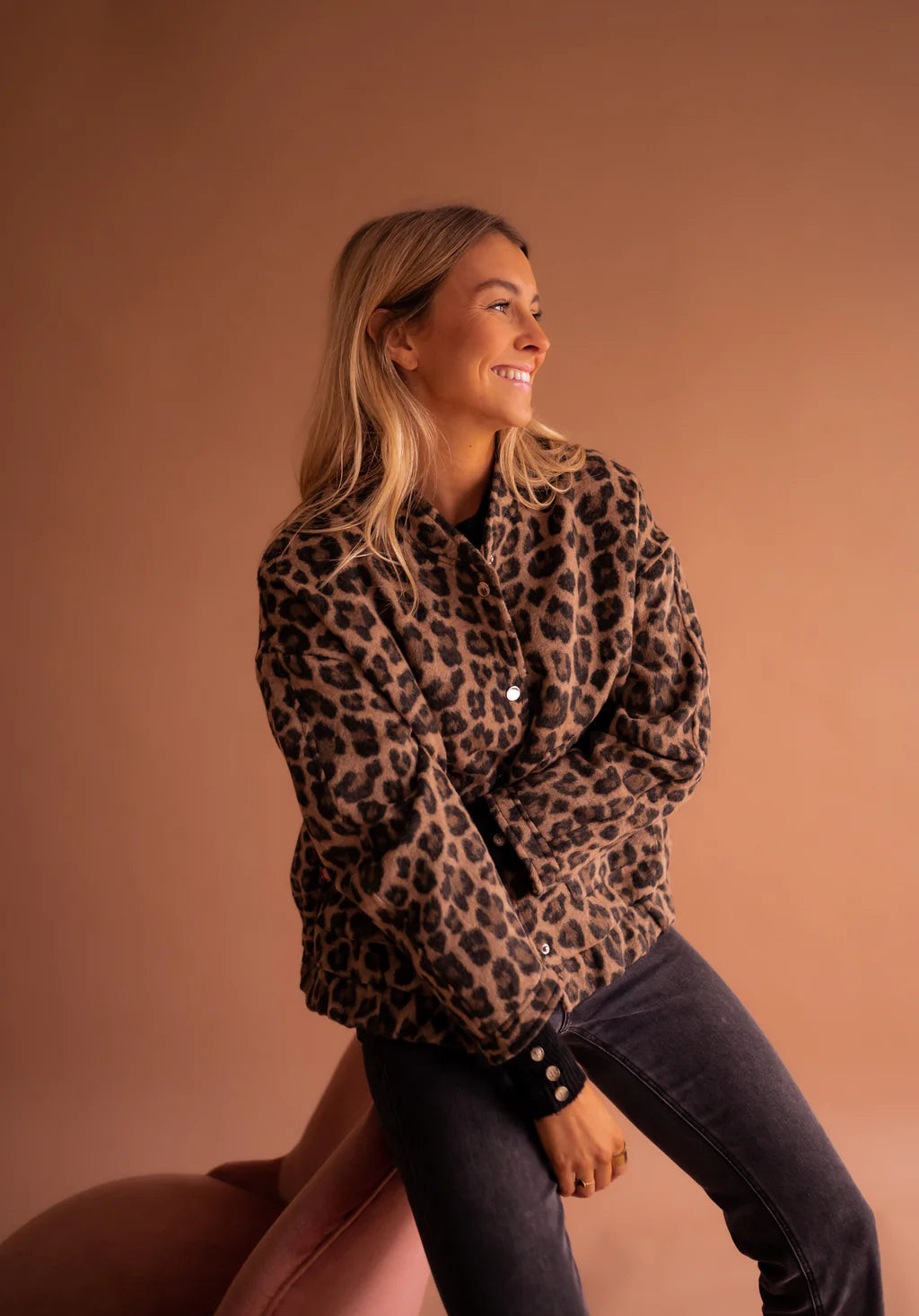 Elodie Leopard Print Jacket Stylish Lightweight Autumn Layer