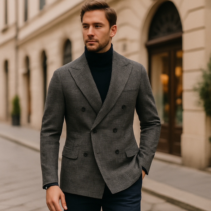 Julian | Stylish Double-Breasted Checked Blazer 5