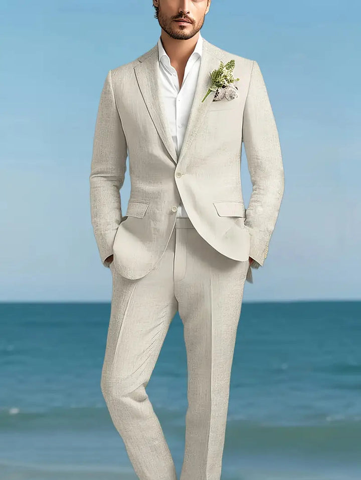 Liam | Lightweight Slim Fit Linen Suit for Men 0