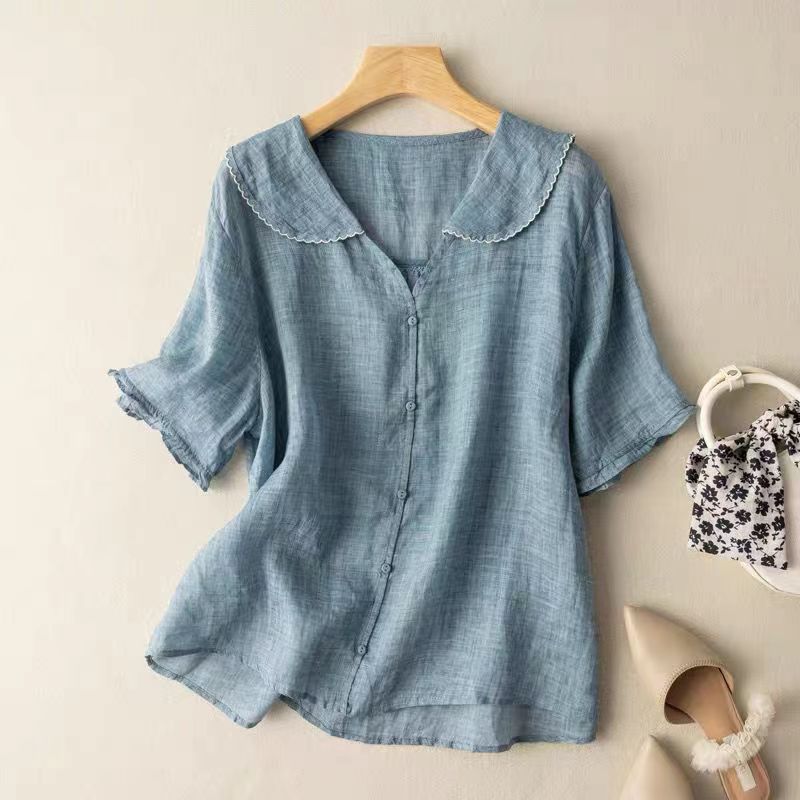 Adele Casual Button-Down Blouse for Autumn Everyday Comfort