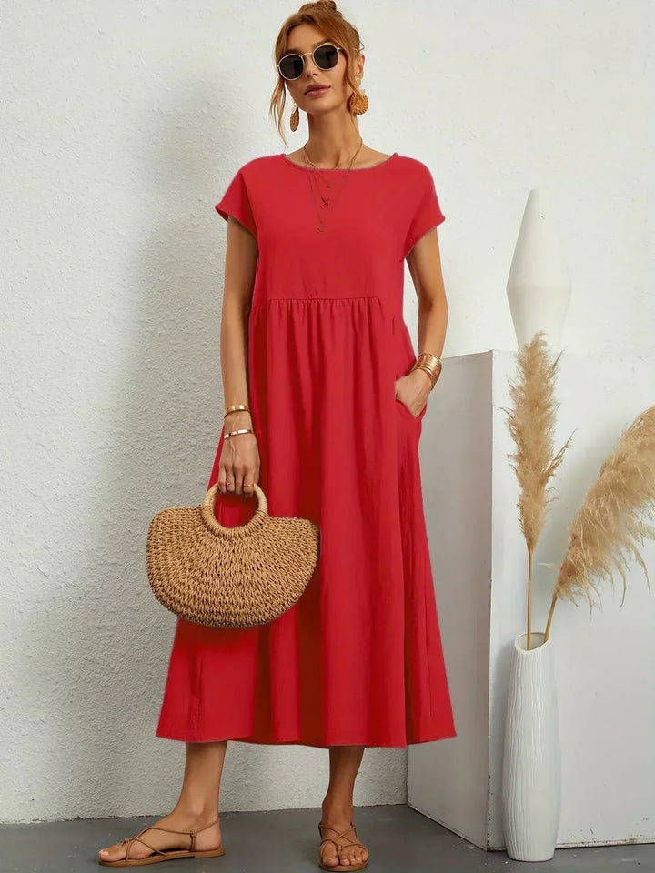 Cindy Stylish Casual Maxi Dress with Timeless Elegance for Summer and Autumn