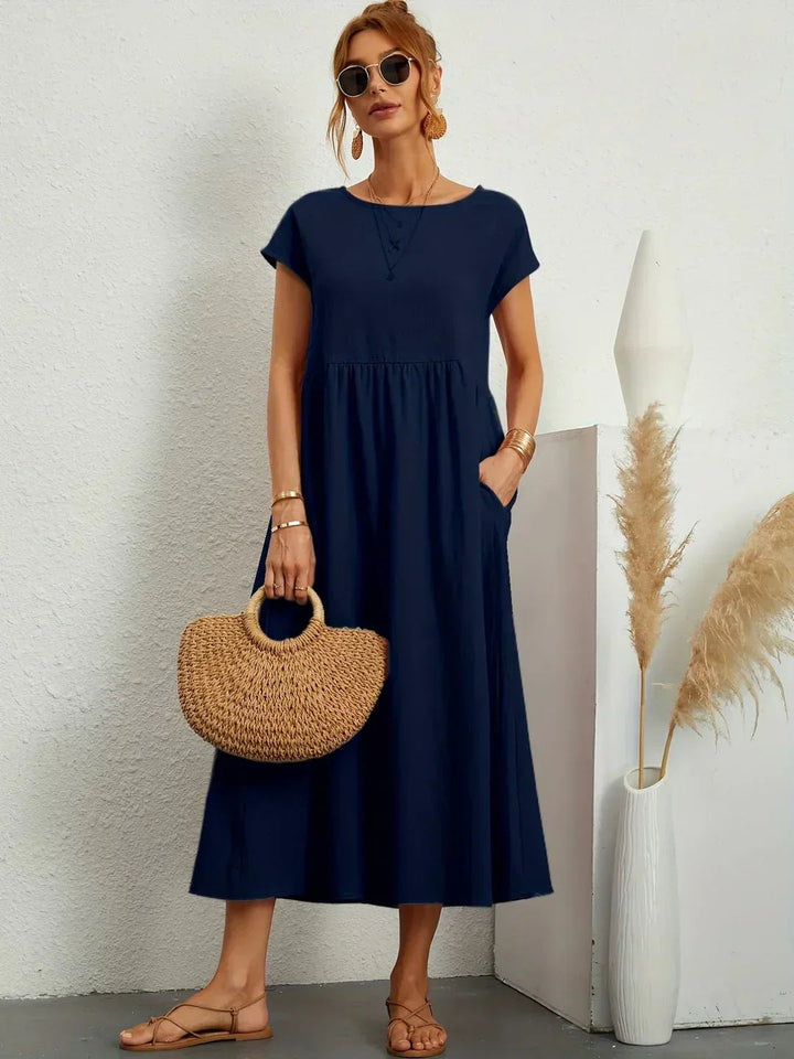Cindy Stylish Casual Maxi Dress with Timeless Elegance for Summer and Autumn
