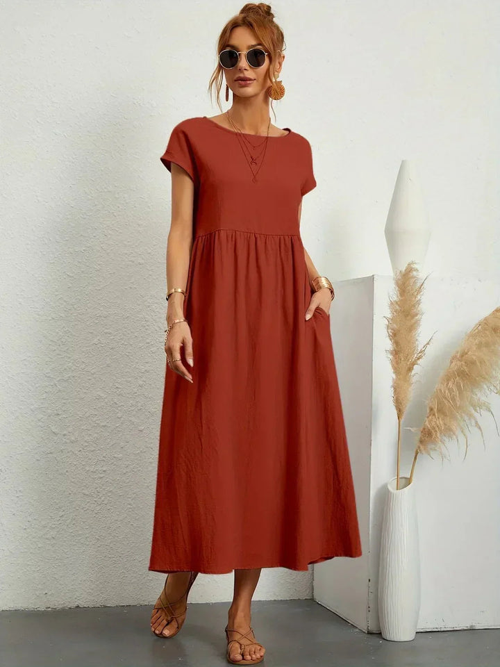 Cindy Stylish Casual Maxi Dress with Timeless Elegance for Summer and Autumn