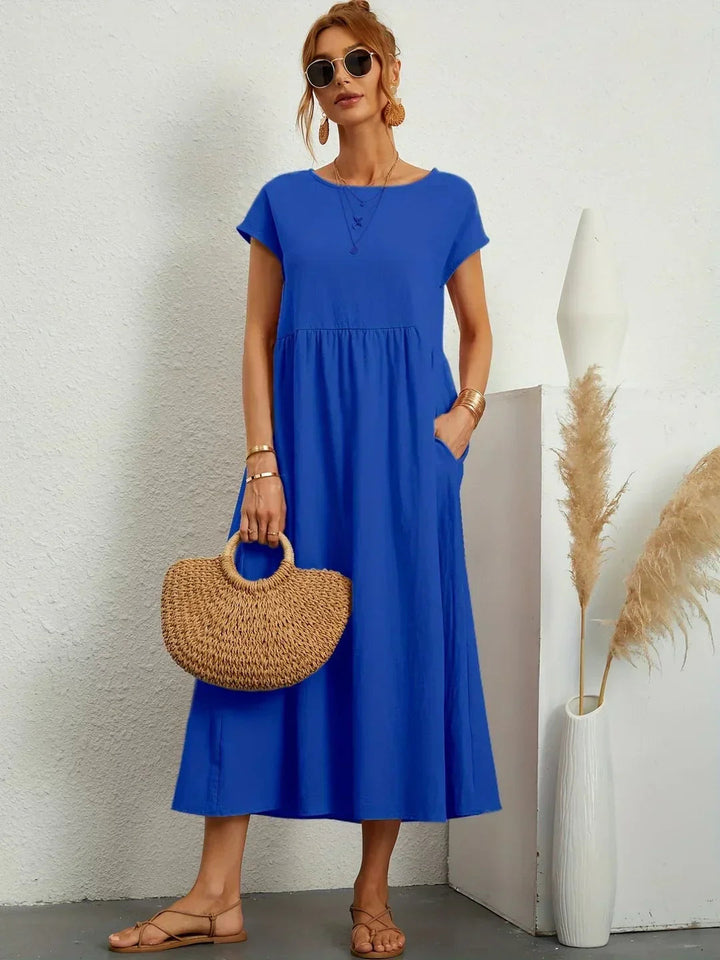 Cindy Stylish Casual Maxi Dress with Timeless Elegance for Summer and Autumn