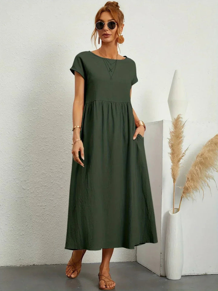 Cindy Stylish Casual Maxi Dress with Timeless Elegance for Summer and Autumn
