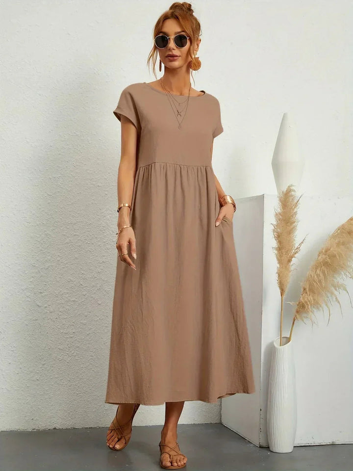 Cindy Stylish Casual Maxi Dress with Timeless Elegance for Summer and Autumn