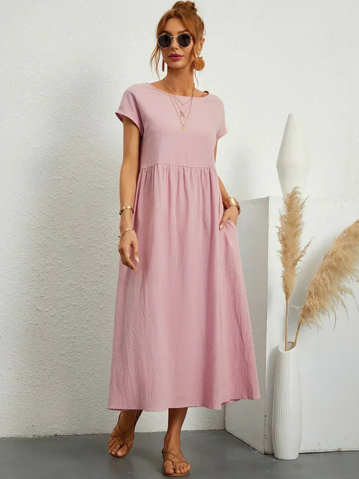 Cindy Stylish Casual Maxi Dress with Timeless Elegance for Summer and Autumn