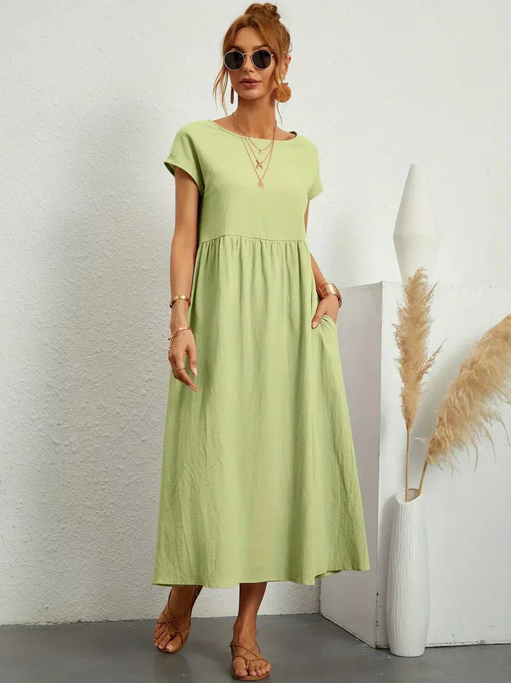 Cindy Stylish Casual Maxi Dress with Timeless Elegance for Summer and Autumn