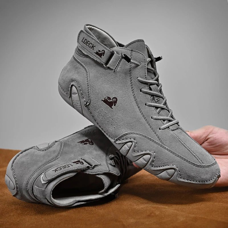 Non-Slip Comfortable Leather Shoes with Orthopedic Insoles for Sensitive Feet Unisex – Autumn