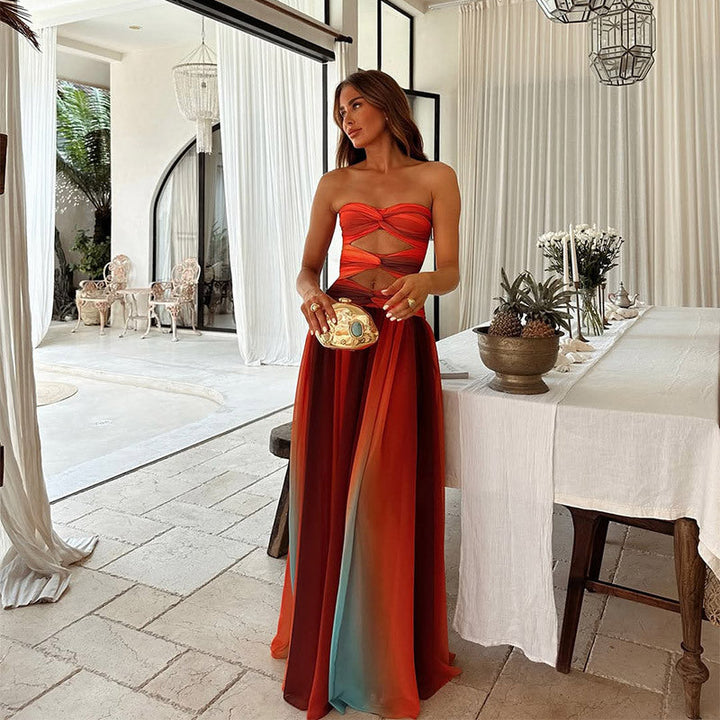 Laney Strapless Maxi Dress Summer Lightweight A-Line Silhouette