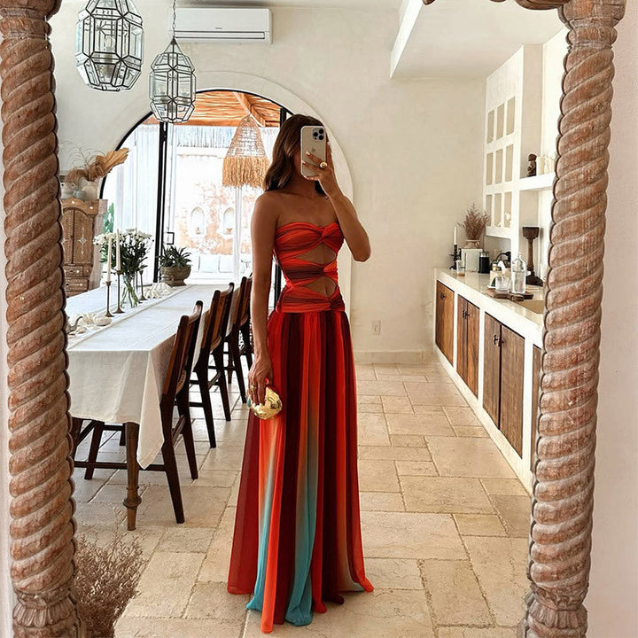 Laney Strapless Maxi Dress Summer Lightweight A-Line Silhouette