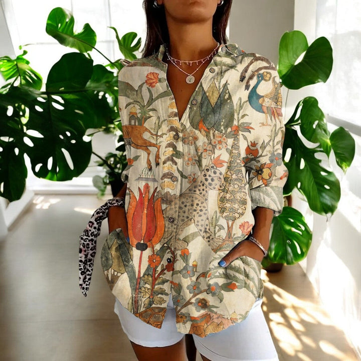 Carla Stylish Button-Down Shirt for Autumn and Summer