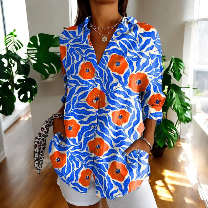 Carla Stylish Button-Down Shirt for Autumn and Summer