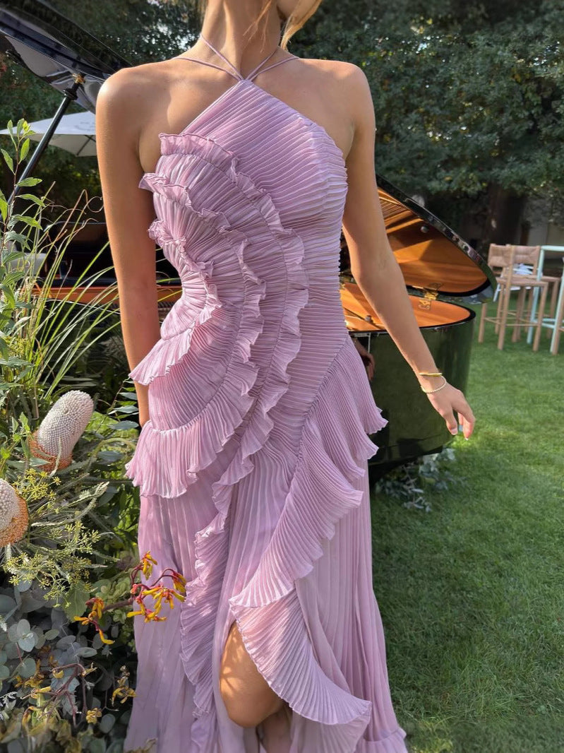 Junie Charming Sleeveless Ruffle Dress Elegant Summer Style