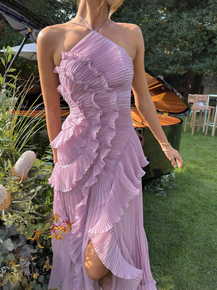 Junie Charming Sleeveless Ruffle Dress Elegant Summer Style