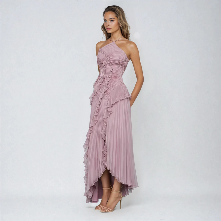Celestine Whispering Lilac Halter Gown Lightweight Formal Dress for Summer