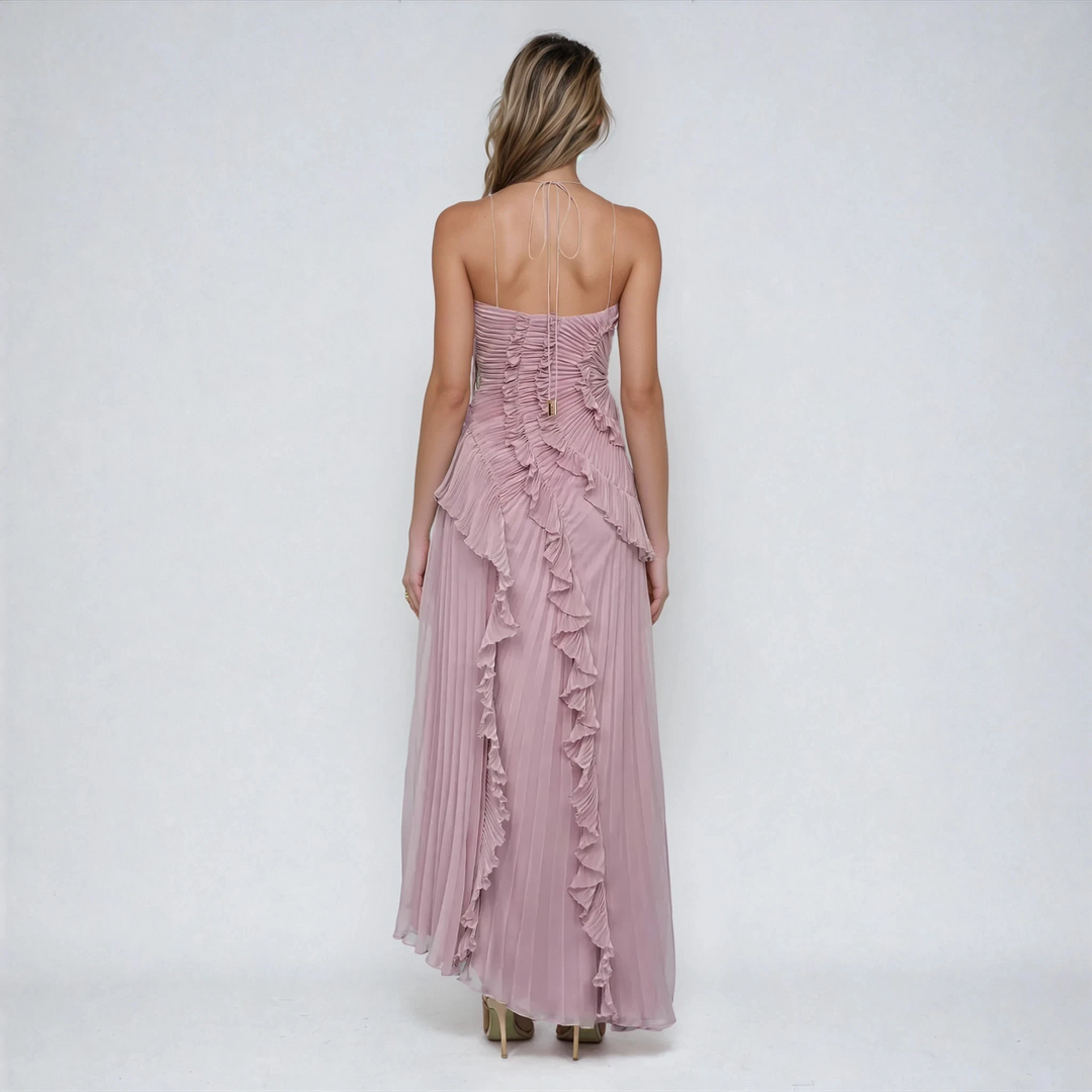 Celestine Whispering Lilac Halter Gown Lightweight Formal Dress for Summer