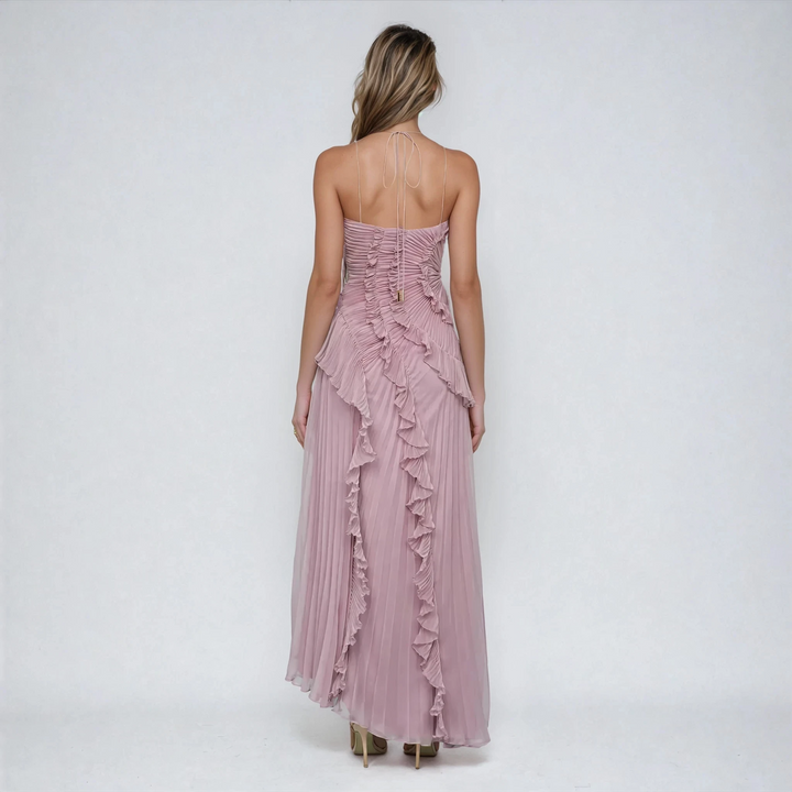 Celestine Whispering Lilac Halter Gown Lightweight Formal Dress for Summer