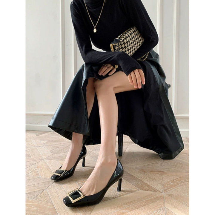 Savannah Stylish Comfortable Buckled Heels for Autumn and Summer