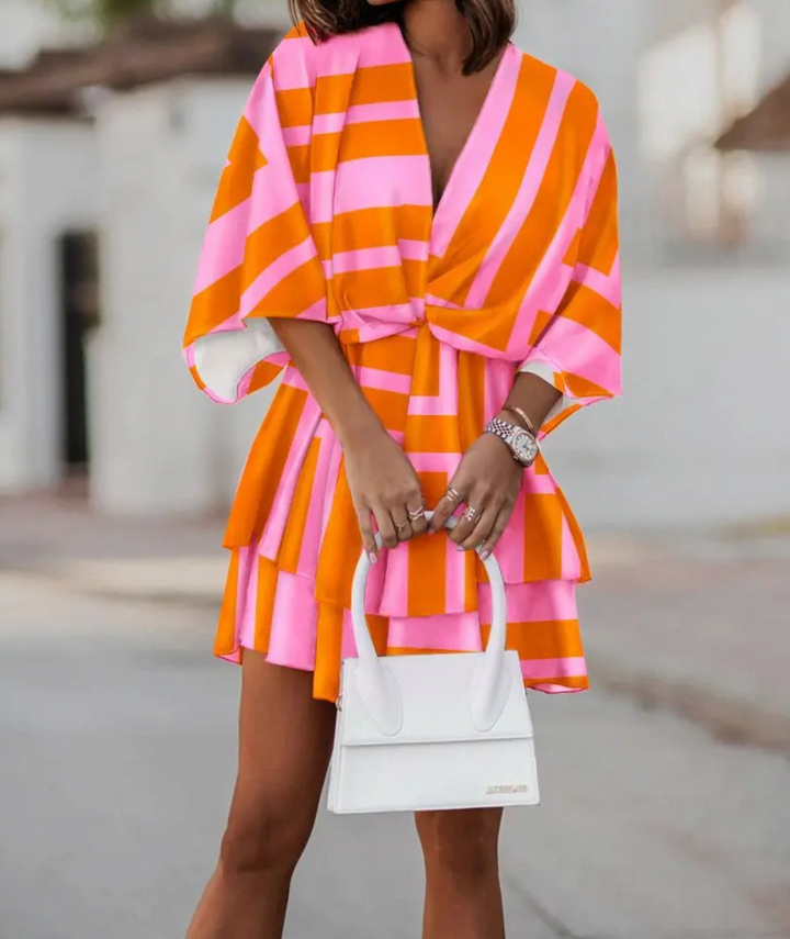 Bianca Floral Casual Mini Dress for Summer and Autumn