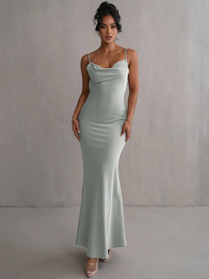 Azalea Sleeveless Backless Maxi Dress Elegant Summer Autumn Style