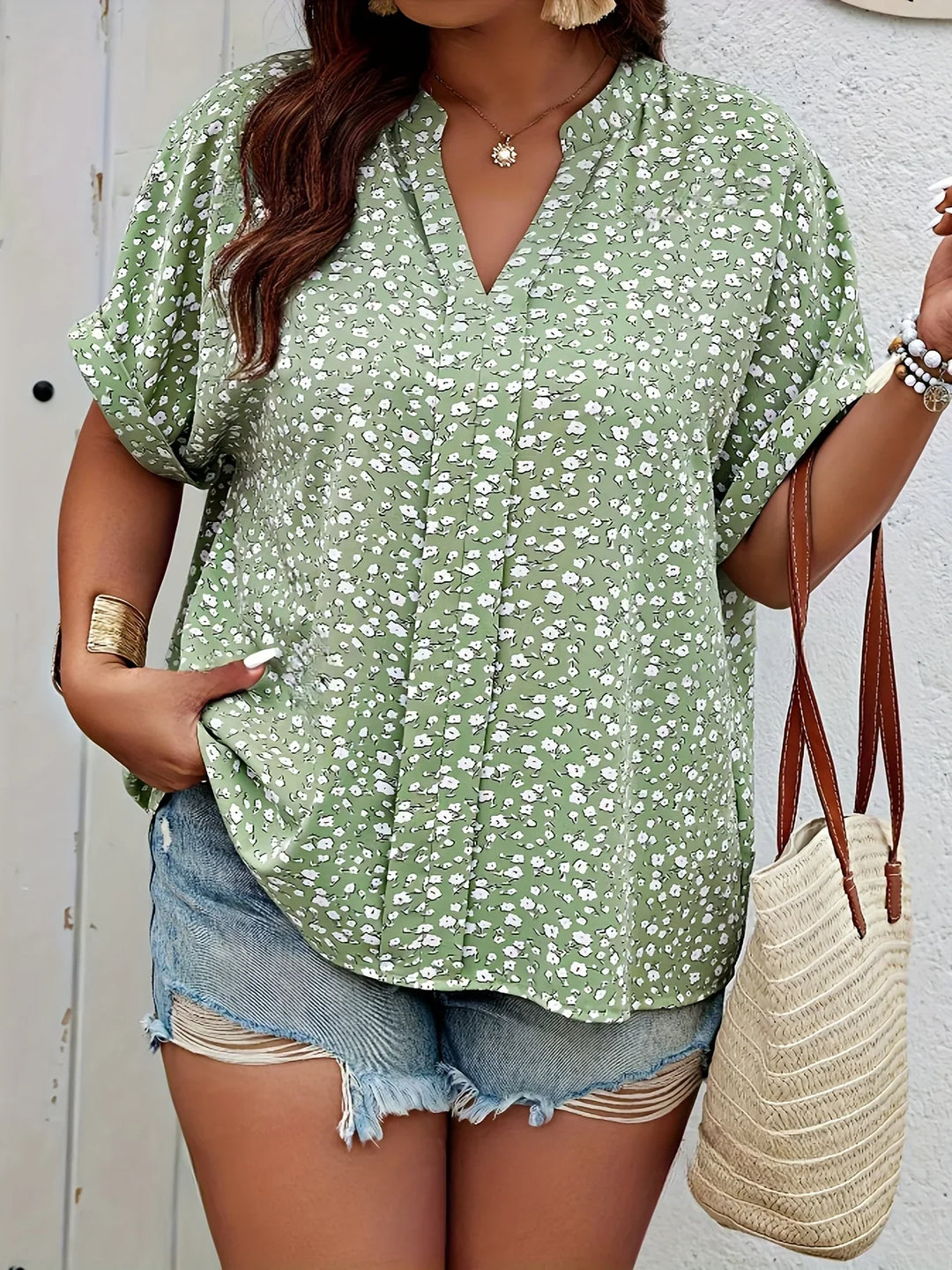 Marina Lightweight Floral Blouse Casual Style for Summer