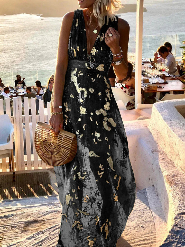 Amy Elegant Floral Maxi Dress for Summer and Autumn
