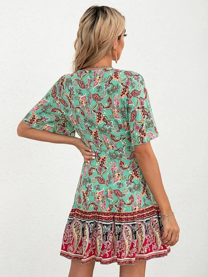 Sarah Floral Tie-Front Dress Elegant Summer Style