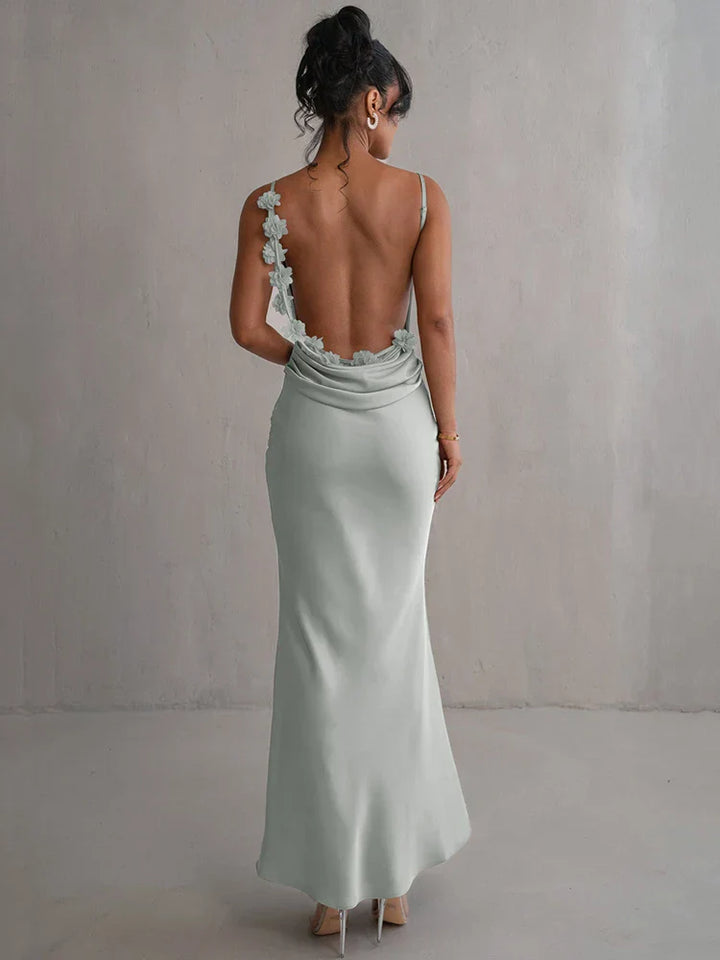 Azalea Sleeveless Backless Maxi Dress Elegant Summer Autumn Style