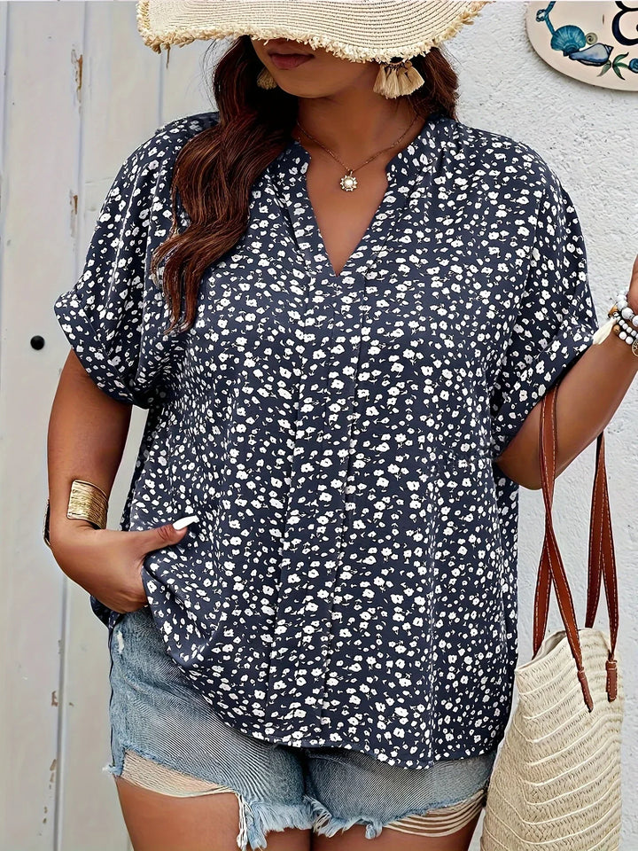Marina Lightweight Floral Blouse Casual Style for Summer
