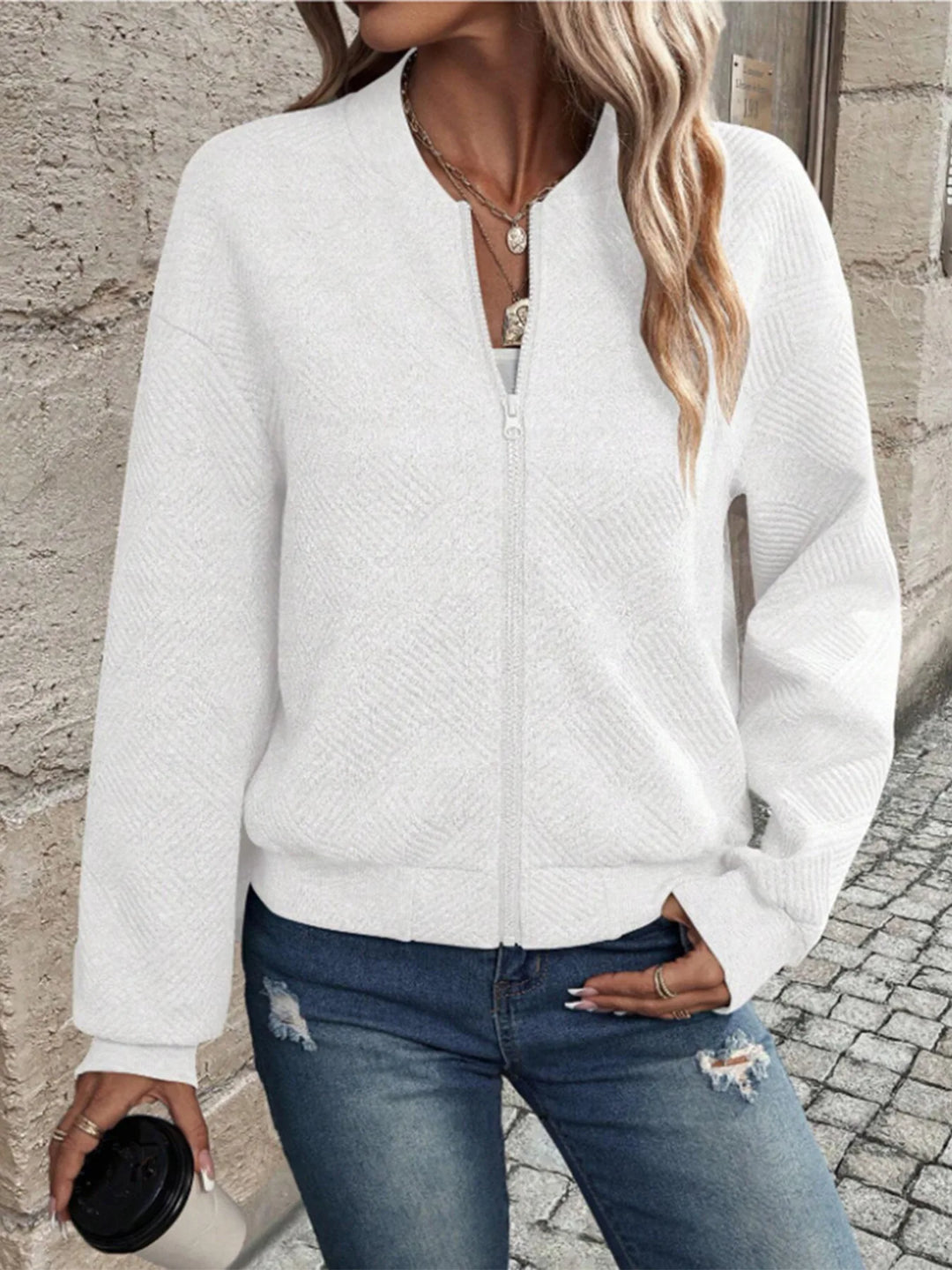 Marika Long Sleeve Knitted Cardigan for Autumn Comfort and Elegance