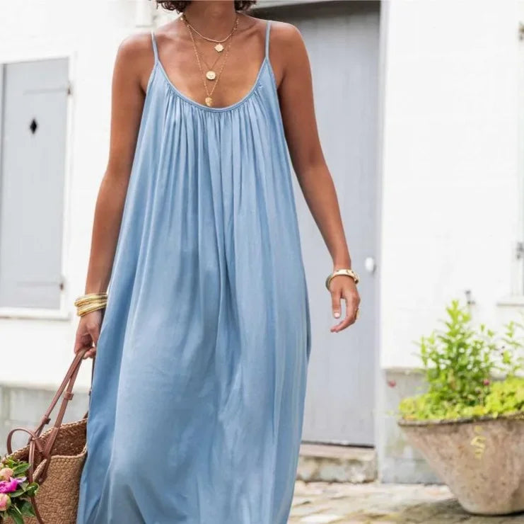 Celeste Loose-Fit Maxi Dress for Summer and Autumn – Stylish, Comfortable, Lightweight