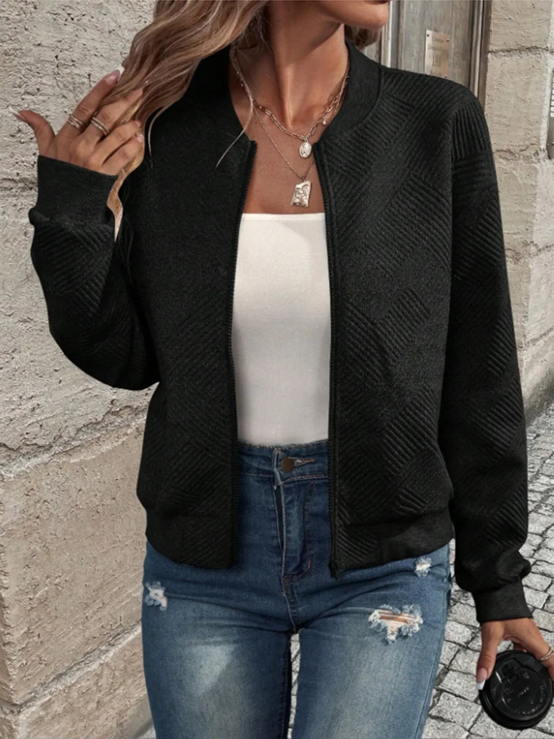 Marika Long Sleeve Knitted Cardigan for Autumn Comfort and Elegance