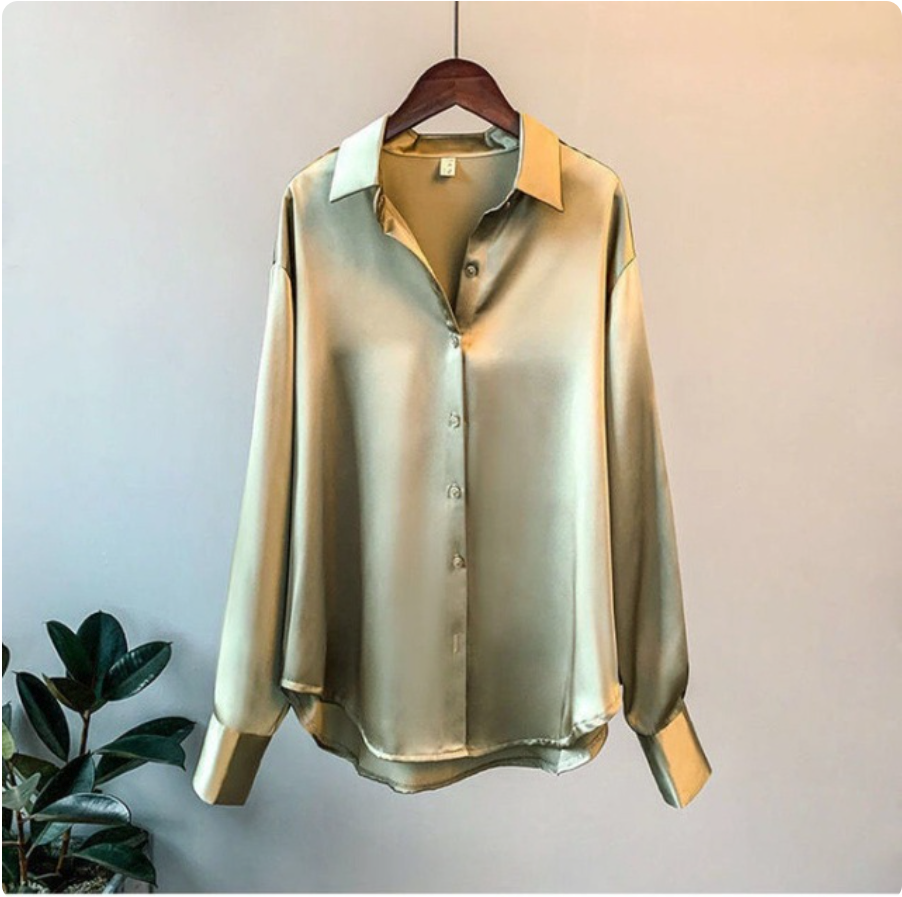 Pia Satin Shirt for Women – Elegant, Comfortable Summer and Autumn Style