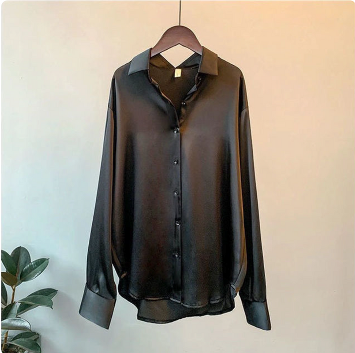 Pia Satin Shirt for Women – Elegant, Comfortable Summer and Autumn Style
