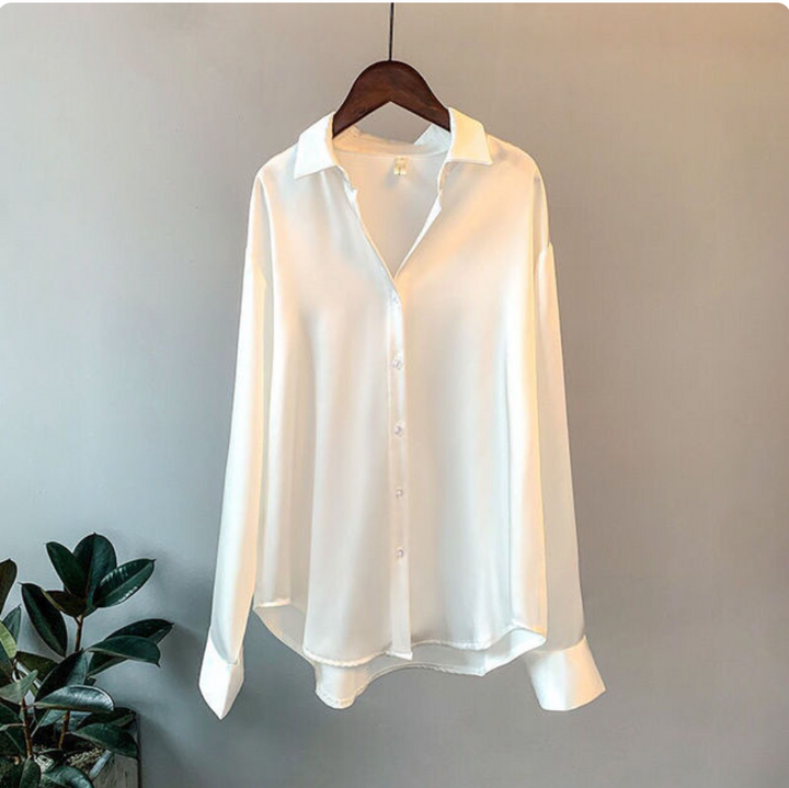 Pia Satin Shirt for Women – Elegant, Comfortable Summer and Autumn Style