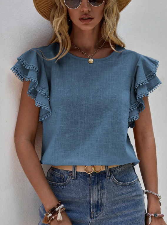 Phoebe High Neck Pleated Blouse Polyester Blend Autumn Summer