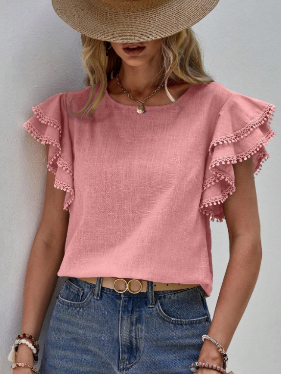 Phoebe High Neck Pleated Blouse Polyester Blend Autumn Summer