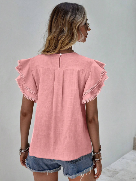 Phoebe High Neck Pleated Blouse Polyester Blend Autumn Summer