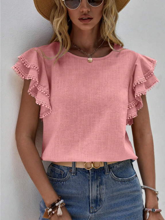 Phoebe High Neck Pleated Blouse Polyester Blend Autumn Summer