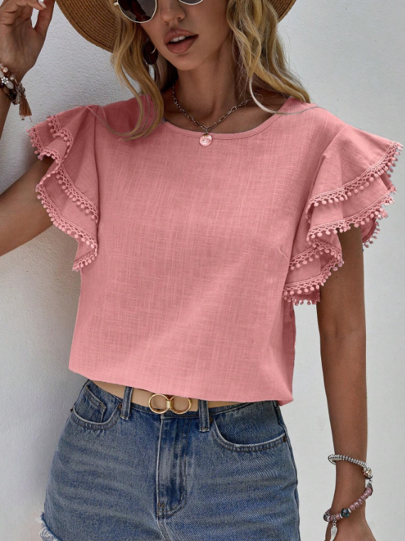 Phoebe High Neck Pleated Blouse Polyester Blend Autumn Summer
