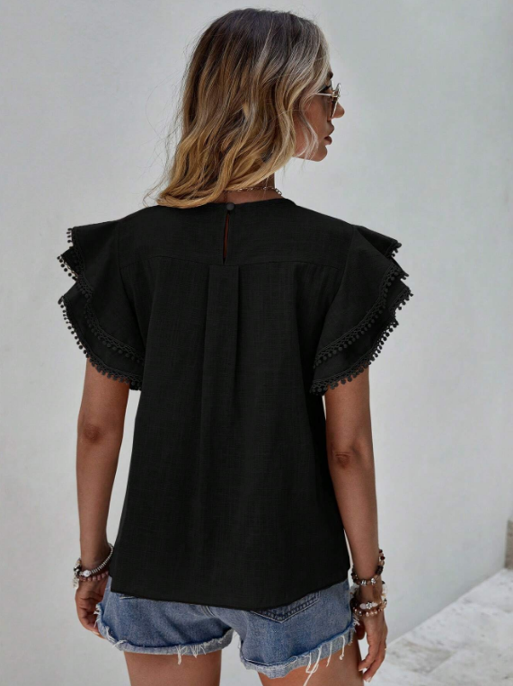 Phoebe High Neck Pleated Blouse Polyester Blend Autumn Summer