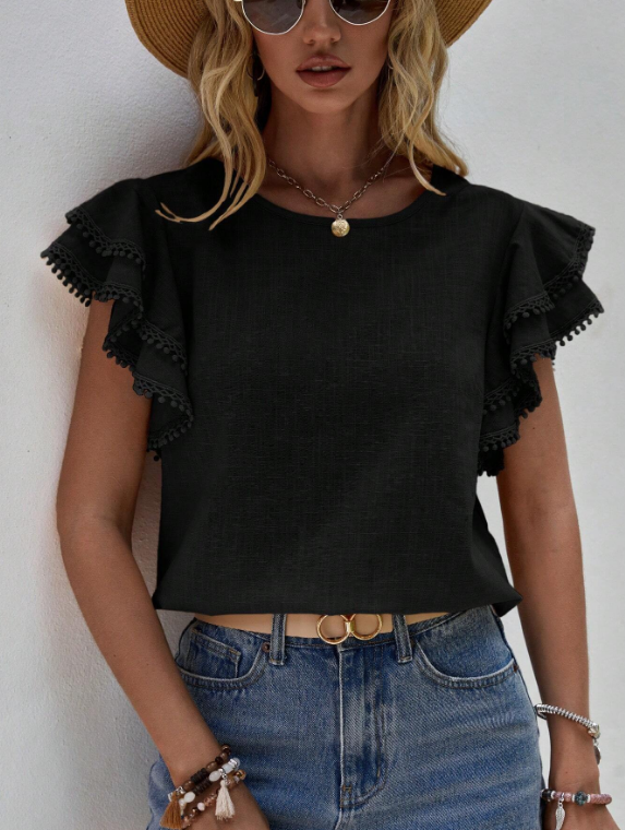 Phoebe High Neck Pleated Blouse Polyester Blend Autumn Summer
