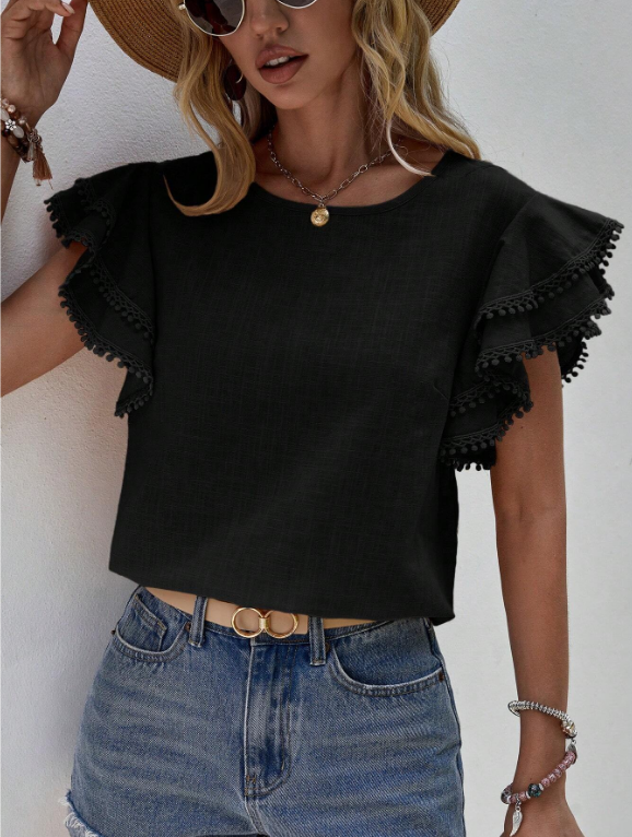 Phoebe High Neck Pleated Blouse Polyester Blend Autumn Summer
