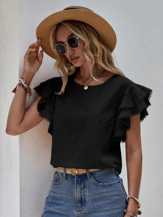 Phoebe High Neck Pleated Blouse Polyester Blend Autumn Summer