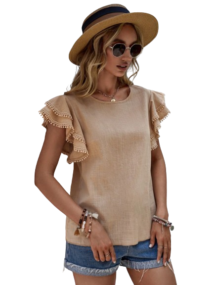 Phoebe High Neck Pleated Blouse Polyester Blend Autumn Summer