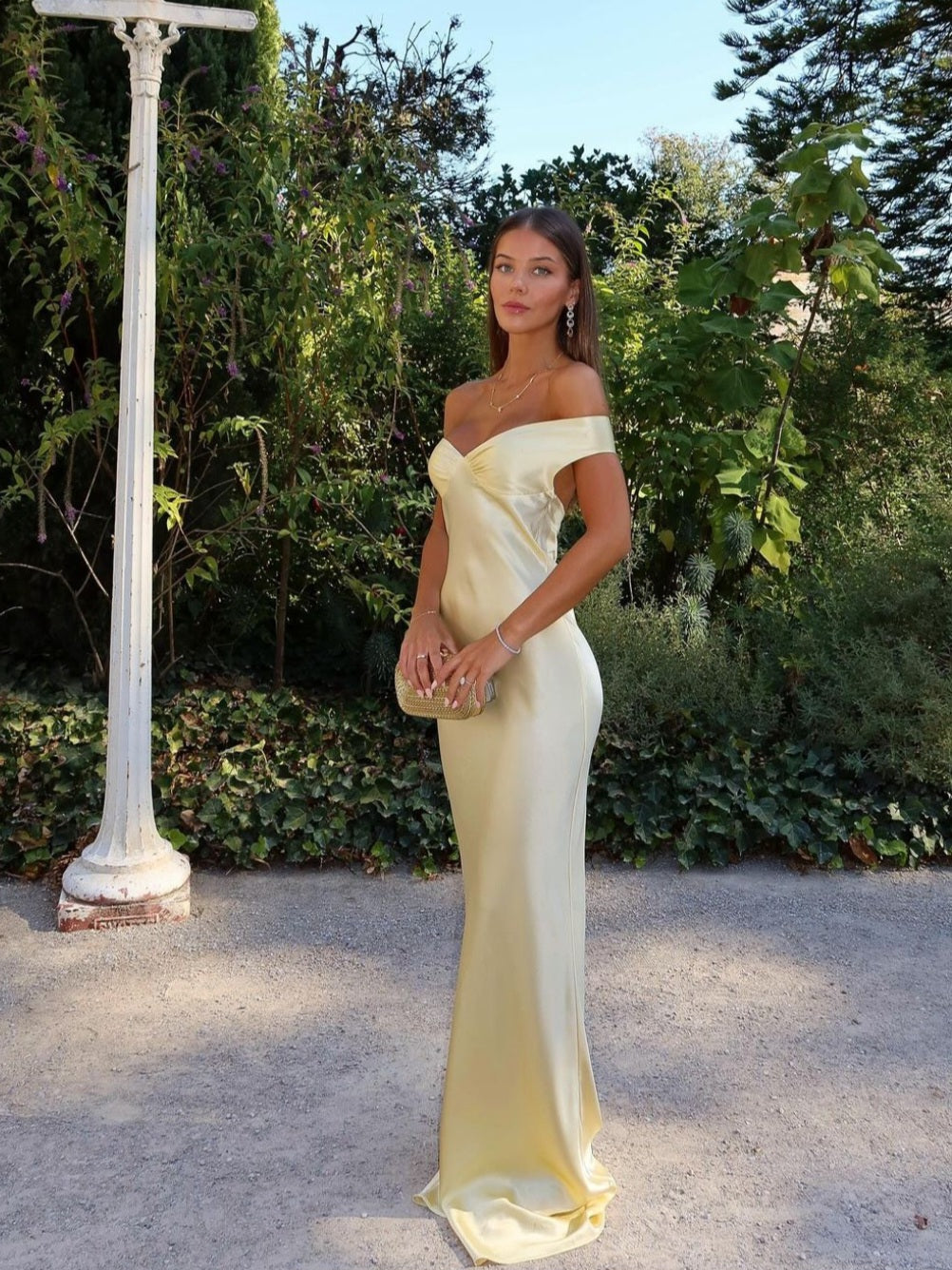 Emory Satin Backless Maxi Dress Elegant Evening Gown for Autumn
