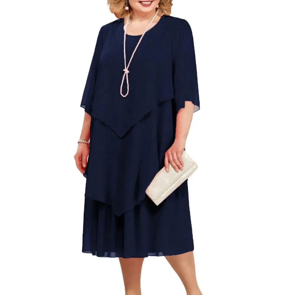 Katy Elegant Layered Dress Comfortable Style for Summer and Autumn